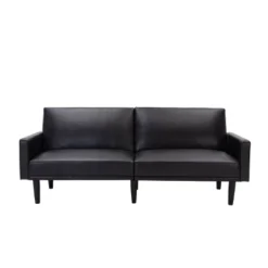 Faux Leather Futon Sofa With Arms Black - Room Essentials™ -Room Essentials Shop GUEST 095f658f 5ce1 4340 8445 617be630fe35