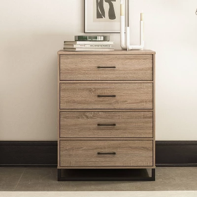 Mixed Material 4 Drawer Dresser - Room Essentials™ 1 Mixed Material 4 Drawer Dresser - Room Essentials™