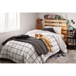 Reversible Microfiber Grid Comforter - Room Essentials™ -Room Essentials Shop GUEST 3461f2cc 3d8d 40ee b98b 17a6275dab4d