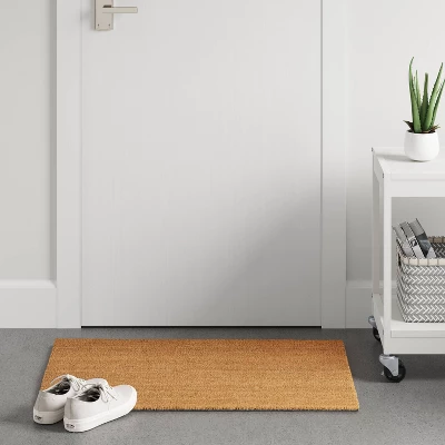 1'11x2'11" Solid Doormat Beige - Room Essentials™ 2 1'11x2'11" Solid Doormat Beige - Room Essentials™ - Image 2