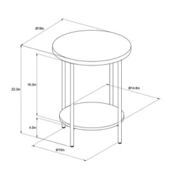 Wood And Metal Round End Table - Room Essentials™ -Room Essentials Shop GUEST 3b0a8f5b 71c3 483e 99d5 ee523c908f0c