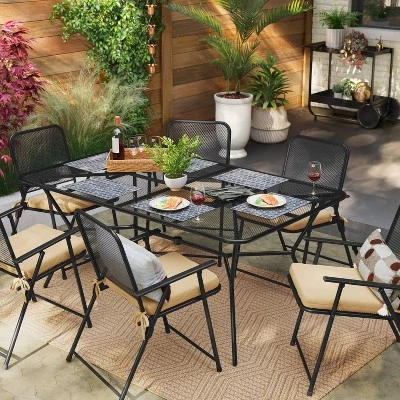6 Person Metal Mesh Rectangle Patio Dining Table, Outdoor Furniture - Room Essentials™ -Room Essentials Shop GUEST 500c8956 bc2d 4188 acfc 3396c81b7718
