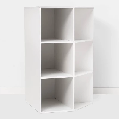 Corner Cube Bookshelf White - Room Essentials™ 2 Corner Cube Bookshelf White - Room Essentials™ - Image 2