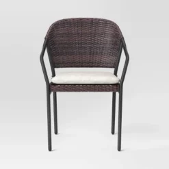 3pc Wicker Bistro Set With Cushions - Dark Brown - Room Essentials™ -Room Essentials Shop GUEST 73aa5a21 7c17 4fb2 90e7 c638396d478f