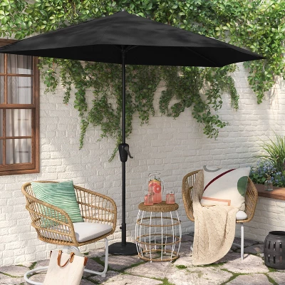 7.813'x8.83' Half Circle Patio Umbrella - Black Pole - Room Essentials™ -Room Essentials Shop GUEST a1beb6d3 f794 4645 9318 f06603a17137