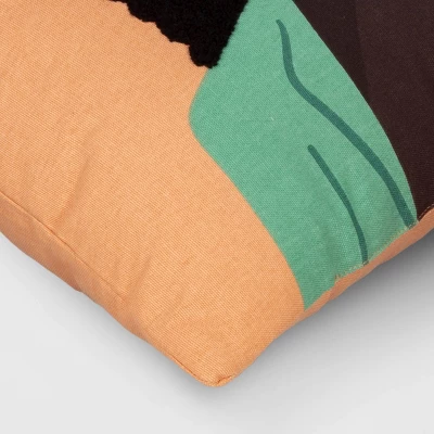 Square Woman With Pink Sunglasses Embroidered Cotton Square Throw Pillow Orange - Room Essentials™ 3 Square Woman With Pink Sunglasses Embroidered Cotton Square Throw Pillow Orange - Room Essentials™ - Image 3