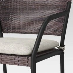 3pc Wicker Bistro Set With Cushions - Dark Brown - Room Essentials™ -Room Essentials Shop GUEST aca2327f 450c 467e 991d 34e5a1b3a684