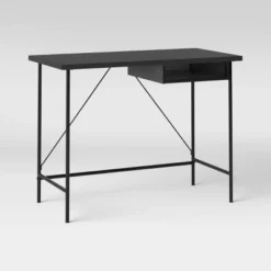 Wood And Metal Writing Desk With Storage - Room Essentials™ -Room Essentials Shop GUEST b6ee626e 3265 49db 8365 a9aaf9b3dcc2