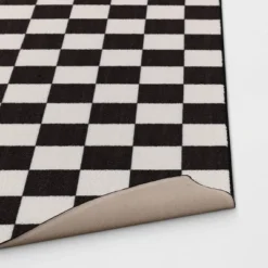 4'x5'5" Small Checker Rug Charcoal And Ivory - Room Essentials™ -Room Essentials Shop GUEST c9005e56 48da 44fe 8300 c5eefac4a0c7