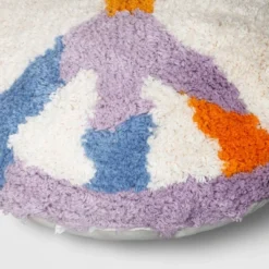 Peace Sign Printed Plush Round Throw Pillow - Room Essentials™ -Room Essentials Shop GUEST ec6a31c1 887a 4854 9139 f575509659bf