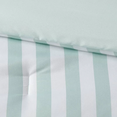 Microfiber Reversible Stripe Comforter Mint Green - Room Essentials™ 5 Microfiber Reversible Stripe Comforter Mint Green - Room Essentials™ - Image 5