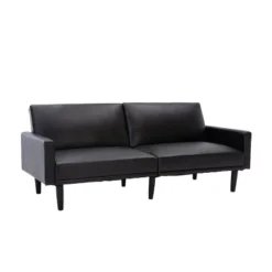 Faux Leather Futon Sofa With Arms Black - Room Essentials™ -Room Essentials Shop GUEST f1f3fcb5 ce41 494a 876b 4460d36bd7d7